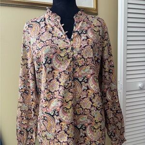 Talbots Multicolor Paisley Blouse